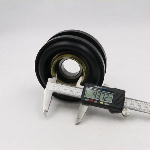 Black rubber drive shaft center bearing with metallic inner ring measured at 43.72 mm for 2wd nissan pathfinder
