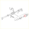 Red highlighted drive shaft center support bearing with metallic parts and fasteners for datsun nissan 720 2wd ute