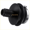 Black rubber drive shaft boot adapter with metallic clamp and threaded rygo motor fitting for suzuki king quad
