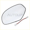 Driver left mirror glass assembly for Silverado Sierra suburban showing black-framed side-view mirror with led light and wiring harness backside