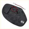 Black plastic driver left mirror glass housing for Silverado Sierra Suburban showing rear side wiring and connectors