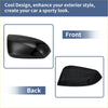Driver side mirror cover cap replacement in gloss black with sleek aerodynamic design for toyota rav4 2019-2023 shown from back side