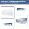 White glossy plastic driver side mirror cover cap replacement with sleek aerodynamic design for toyota rav4