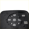 Black plastic back side of drivers side mirror housing with wiring and mounting points for dodge ram 1500 2500 3500