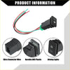 Black plastic driving lights push button switch with red green and black wires for toyota landcruiser 4runner back side