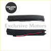 Black plastic dynamic amber full led side marker light for ford f150 with red and black wiring shown from back side