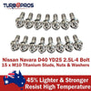 Nissan Navara D40 YD25 2.5L-4 Bolt Titanium Exhaust Manifold&Turbo Stud Kit