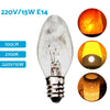 Night Light Replacement Warm Yellow Light 8x 7W/10W 240V E12/E14 Clear Bulbs Suitable