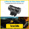 Black 5 pin air flow meter maf with meshed intake and plastic housing for ford pc pd courier 26l e5t50371