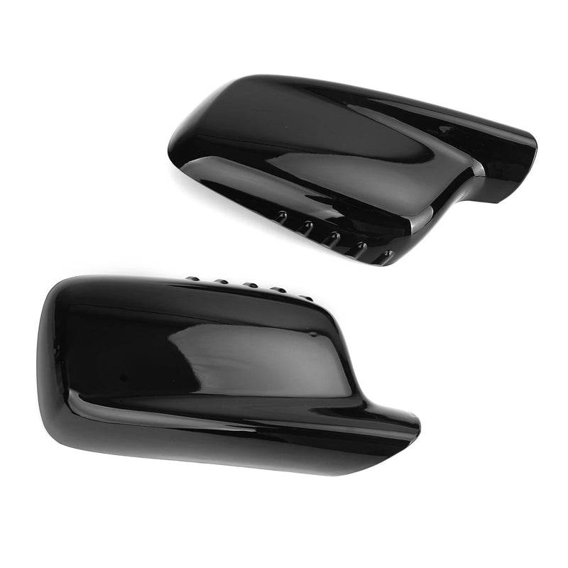 BMW E46 E65 E66 745i 750i Pair Mirror Cover Cap Black (1998-2008)