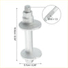 Silver metal eccentric alignment camber bolt m16 x 1.5 with hex head and flanged ends for toyota 4runner 2010-2022