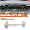 Silver metallic camber eccentric bolt with threaded shaft and flanged ends for toyota tundra 2007 to 2008
