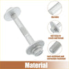 Silver-colored durable metal lug bolt with flanged head for eccentric alignment camber bolt set toyota tundra 2007-2008