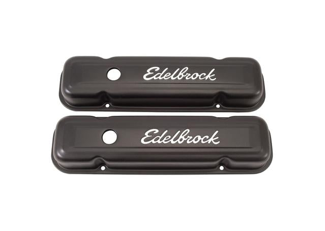 Edelbrock Signature Series Valve Covers fits Pontiac