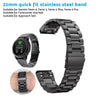 Garmin Fenix 5 6 22mm Stainless Steel Strap Quick Fit Watch Band Suitable