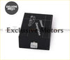Black rectangular electric controller for diesel tubo dump valve with white connector and printed car diagram