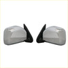 Pair of chrome finished electric door mirror covers with black plastic mounts for toyota hilux 4wd kzn190 back view