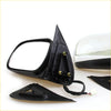 Black plastic electric door mirror housing with wiring and mounting hardware for toyota hilux kun26 sr5 2005-2012 back view