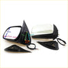 Black plastic electric door mirror assembly with clear glass lens and wiring for toyota hilux kun26 sr5 2005-2012