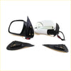 White and black electric led door wing mirror with chrome accent for Toyota Hilux 2004-2012 showing back side