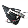 Black plastic electric led door wing mirror housing with wiring and mounting hardware for toyota hilux 2004-2012 backside