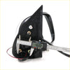 Back side of black plastic electric led door wing mirror housing with silver trim and mounting hardware for toyota hilux