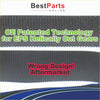 Black textured gear teeth with ribbed surface on electric steering rack and pinion gear belt for ford f150 2010–2014