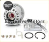 Silver metallic ssqv4 turbocharger blow off valve with red center and bolted flanges for diesel use