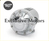 Silver metallic electrical diesel ssqv4 blow off valve with circular housing cooling fins and black knob shaft cap