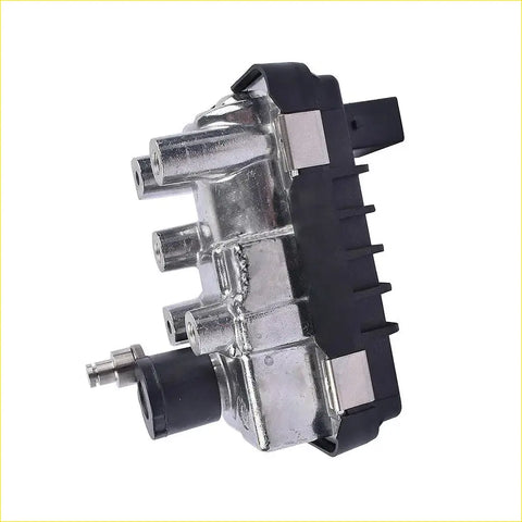 Silver and black automotive valve body with multiple ports and rectangular connector housing for ford ranger 4wd ute offroad