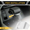 Black leatherette electronic handbrake frame cover trim with sleek contoured design for toyota tundra 2022-2024