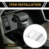 Silver metallic electronic handbrake frame cover trim with angular design and cutouts for toyota tundra 2022-2024