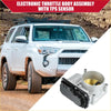 Silver and black electronic throttle body assembly with tps sensor and wiring connector for Toyota 4Runner 2003-2009