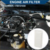 White rectangular engine air filter with pleated design for toyota echo 15l 2000-2005 shown in close-up inset
