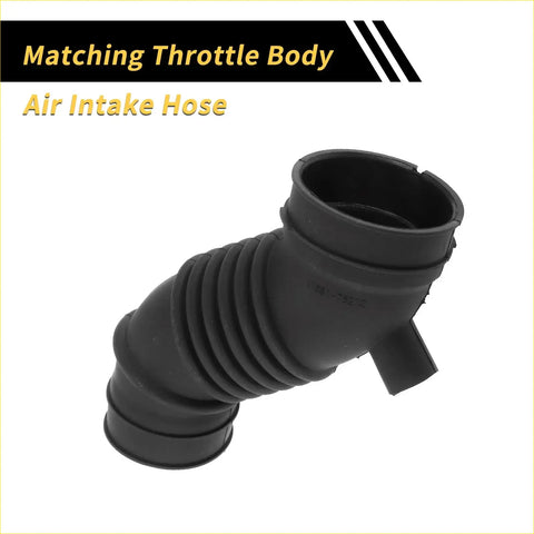 Black rubber engine air intake hose with ribbed texture and angled design for toyota land cruiser prado lc120