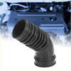 Black rubber engine air intake hose tube with ribbed texture and angled design for toyota pickup 1989-1995