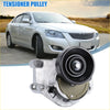 Silver and black metal engine belt tensioner pulley with central bolt for toyota 4runner 4.7l 2003-2009