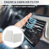 White rectangular engine and cabin air filter combo with pleated design for toyota avalon 3.5l 2005-2012