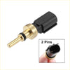 Engine coolant temperature sensor for toyota avalon 2000-2004 black and brass with two-pin electrical connector