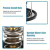 Engine coolant thermostat housing for toyota tacoma with durable metallic water inlet, stacked coil springs, and brass fittings