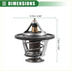 Silver and brass spring-loaded engine coolant thermostat housing for 2007-2009 toyota tundra shown from the back side