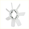 White plastic engine cooling fan blade with eight blades and mounting holes for toyota hilux 4runner 1988-1997