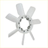 White plastic engine cooling fan blade with seven blades and metal fasteners for toyota hilux xtracab 1983-1988