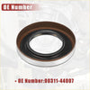 Engine crankshaft oil seal for toyota tacoma and tundra with silver black metal and brown rubber outer ring