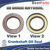 Engine crankshaft seals for dodge ram 1500 with metallic and yellow rubber outer rings for 2002 to 2010 models