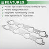 Metallic silver intake manifold gasket for toyota crown 1991-1995 with sleek precision-cut design and multiple openings