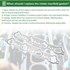 Metallic silver engine intake manifold gasket for toyota crown 1991-1995 with heart-shaped cutouts and circular holes