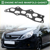 Black engine intake manifold gasket for Toyota Duet 1998-2004 with multiple oval and circular cutouts