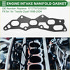 Black rubber engine intake manifold gasket for toyota duet 1998-2004 shown from the back side