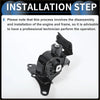 Black engine motor mount with rubber center and metal brackets for Toyota Noah Voxy ZRR75 2013-2014